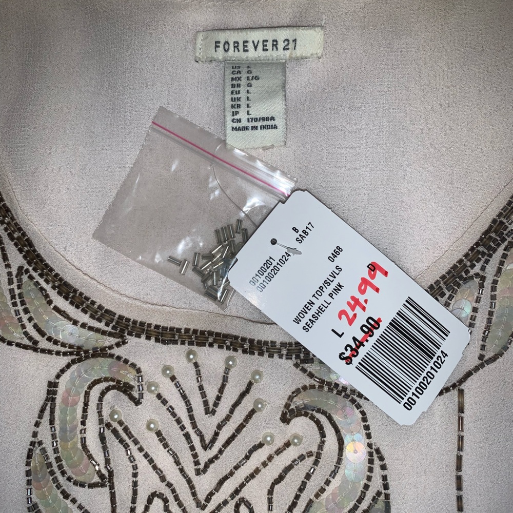 Forever Twenty-one embellished tank top Large Downton Abbey Vibe! - Picture 8 of 12